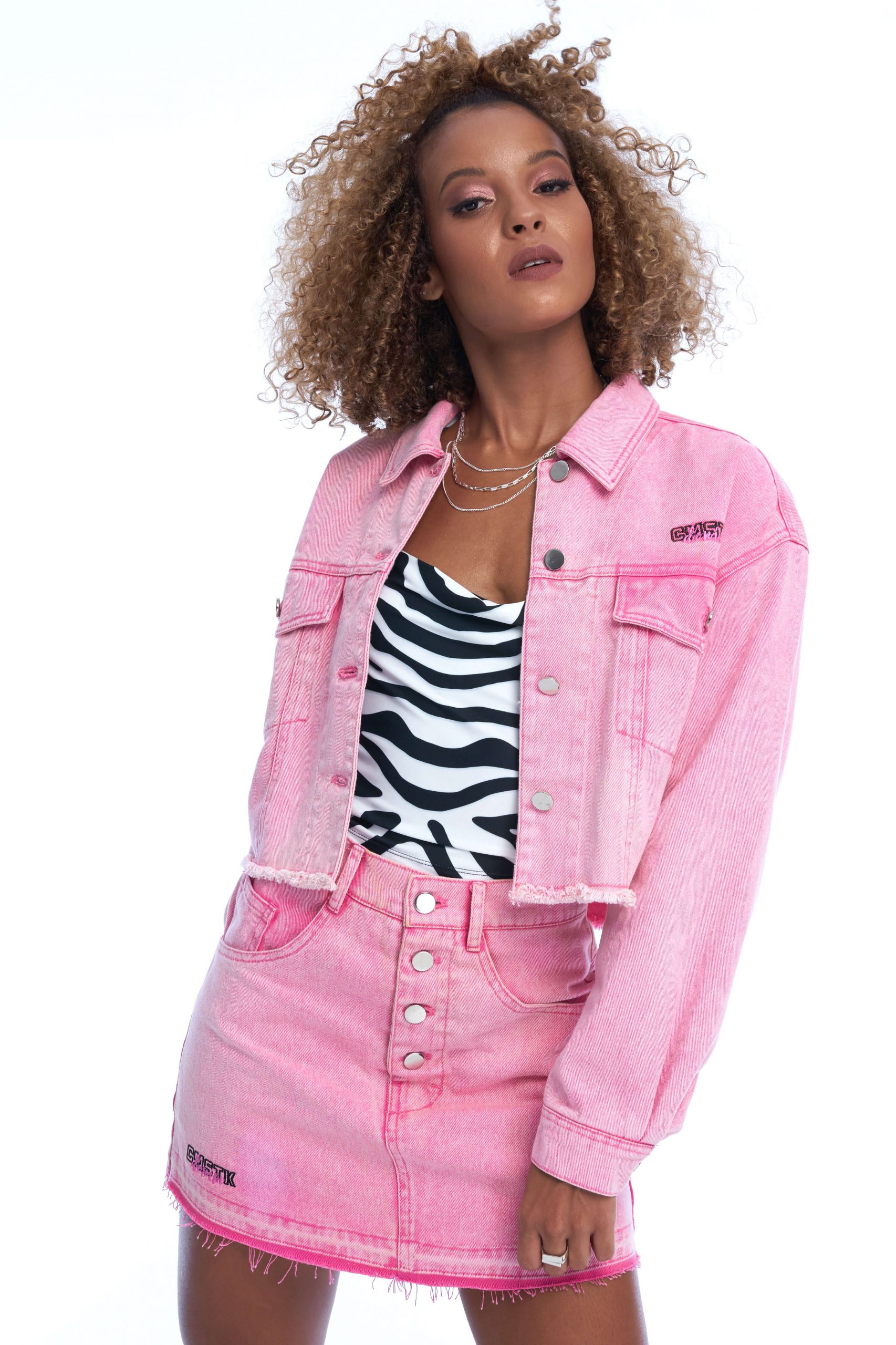 Denim Jacket - Powder Pink - Cute Mistake